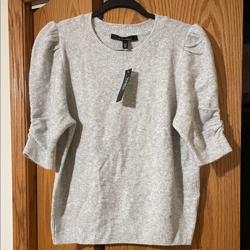 White House Black Market Light Gray Sweater